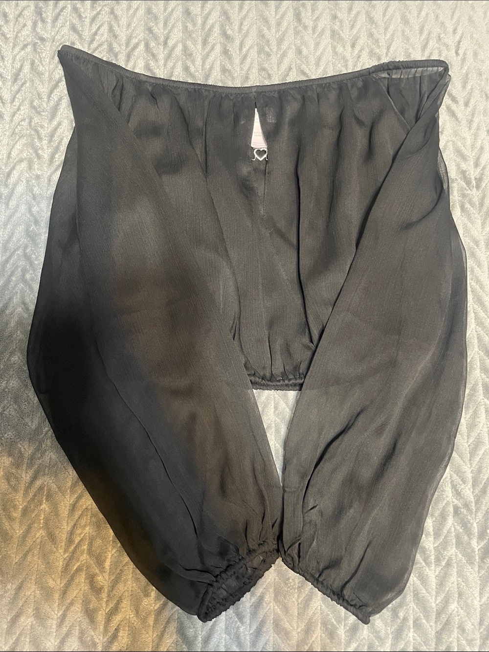 Sheer Black Long Sleeved Shirt